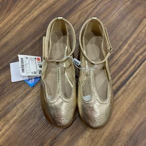 Zara | NWT Metallic Flats, 32